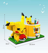 Load the picture into the gallery viewer, buy the Pokemon Pikachu building block set as a pen holder