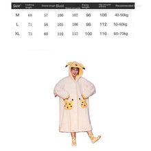 Load the picture into the gallery viewer, buy Pokemon Pikachu cozy fleece bathrobe