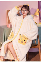 Load the picture into the gallery viewer, buy Pokemon Pikachu cozy fleece bathrobe