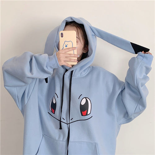 Toller Pikachu, Glumanda, Schiggy oder Enton Pokemon Oversize Hoodie Pullover kaufen