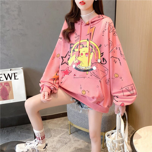 Stylisher Pikachu Oversize Hoodie Pullover kaufen