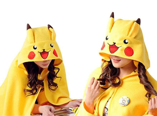 Pokemon Pikachu Cosplay Umhang mit integrierter Mütze kaufen