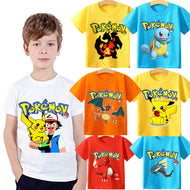 Buy Pokemon Pikachu children's summer t-shirts in many designs and sizes