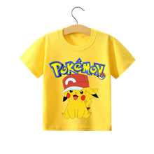 Lade das Bild in den Galerie-Viewer, Pokemon Pikachu Kinder Sommer T-Shirts in vielen Motiven und Größen kaufen
