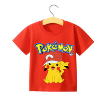 Lade das Bild in den Galerie-Viewer, Pokemon Pikachu Kinder Sommer T-Shirts in vielen Motiven und Größen kaufen
