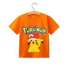 Lade das Bild in den Galerie-Viewer, Pokemon Pikachu Kinder Sommer T-Shirts in vielen Motiven und Größen kaufen
