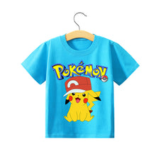 Lade das Bild in den Galerie-Viewer, Pokemon Pikachu Kinder Sommer T-Shirts in vielen Motiven und Größen kaufen
