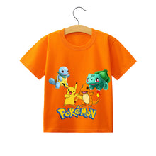 Lade das Bild in den Galerie-Viewer, Pokemon Pikachu Kinder Sommer T-Shirts in vielen Motiven und Größen kaufen
