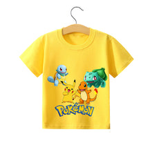 Lade das Bild in den Galerie-Viewer, Pokemon Pikachu Kinder Sommer T-Shirts in vielen Motiven und Größen kaufen
