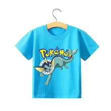 Lade das Bild in den Galerie-Viewer, Pokemon Pikachu Kinder Sommer T-Shirts in vielen Motiven und Größen kaufen
