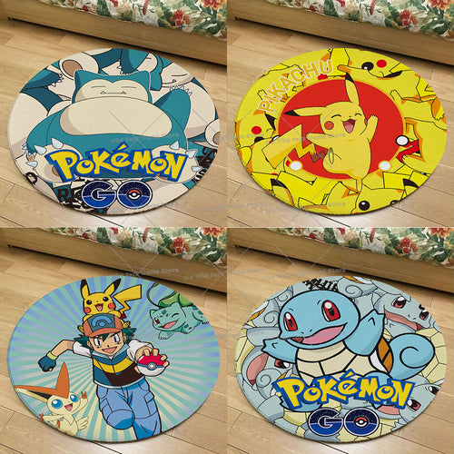 Runder Flanel Pokemon Teppich in vielen Motiven kaufen