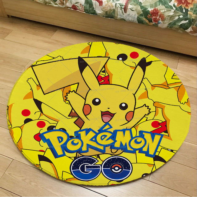 Runder Flanel Pokemon Teppich in vielen Motiven kaufen