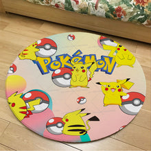 Lade das Bild in den Galerie-Viewer, Runder Flanel Pokemon Teppich in vielen Motiven kaufen
