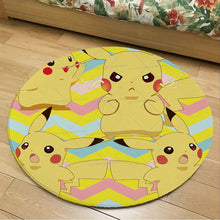 Lade das Bild in den Galerie-Viewer, Runder Flanel Pokemon Teppich in vielen Motiven kaufen
