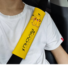 Load the image into the gallery viewer, buy car seat belt cover in Pikachu or Pokemon design