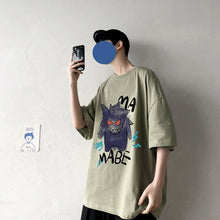 Load the image into the gallery viewer, buy a cool oversized t-shirt with a Pokemon Gengar print