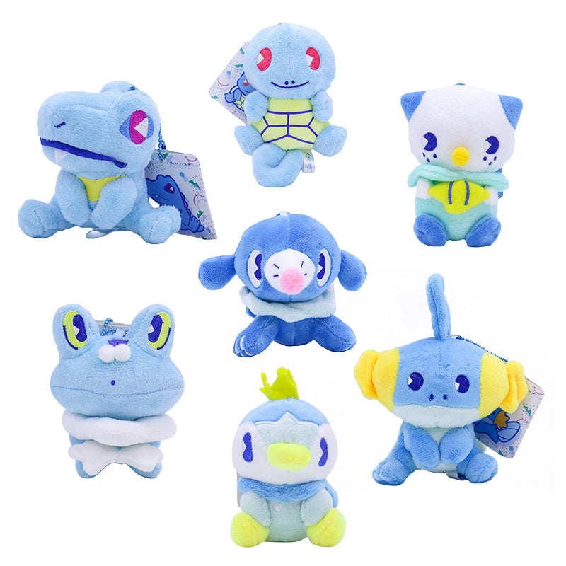 Plüschfiguren 7er Set Pokémon mit Plinfa, Ottaro, Hydropi, Froxy, Karnimani, Schiggy kaufen