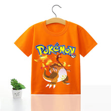 Load the picture into the gallery viewer, buy Pokemon kids Pikachu T-shirt for the summer with many motifs