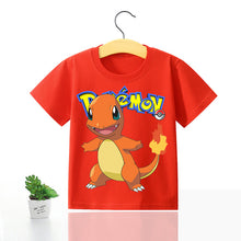Load the picture into the gallery viewer, buy Pokemon kids Pikachu T-shirt for the summer with many motifs