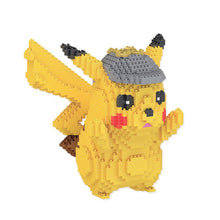 Cargue la imagen en el visor de la galería, compre el kit Detective Pikachu con sombrero 3D, 1400 ladrillos