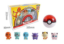 Cargue la imagen en el visor de la galería, compre una caja de juego Pokémon con Pokéball y Pokémon que cambian la cara