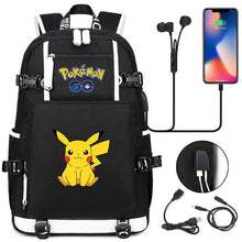 Load the image into the gallery viewer, buy Pokémon backpack with smartphone charging function