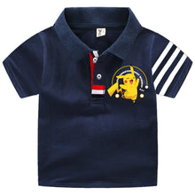 Load the image into the gallery viewer, buy Pokemon polo shirts for kids with many different motifs for the summer
