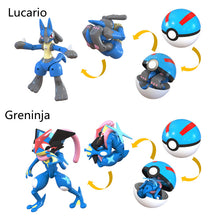 Load the image into the gallery viewer, buy a Pokemon toy set with 2x figures and 2x Pokeballs (different motifs to choose from).