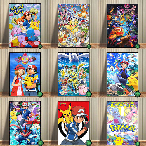 Pokemon Poster Kunstdrucke Ash Ketchum Pikachu Jigglypuff etc. kaufen