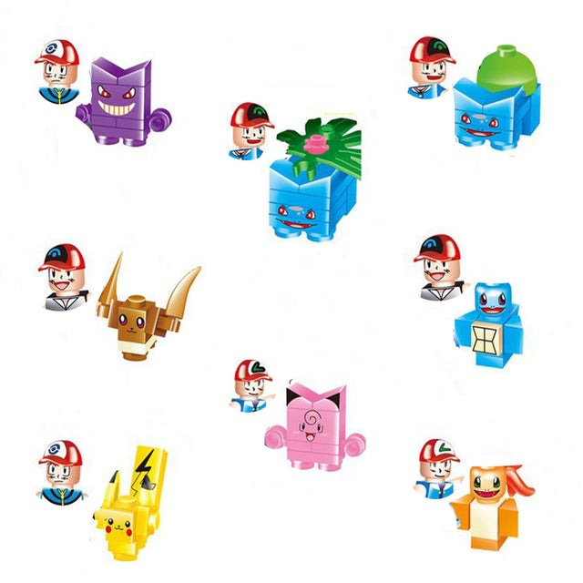 Pokemon Mini Figuren Set - Trainer mit verschiedenen Pokemon kaufen