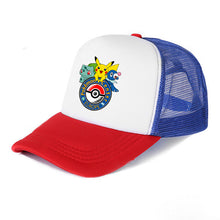 Load the image into the gallery viewer, buy Pikachu Pokemon baseball hats in many designs for children or adults