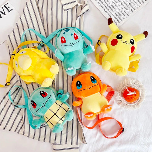 Bisasam Bulbasaur, Pikachu, Enton, Glumanda Plüsch kleine Tasche Rucksack kaufen