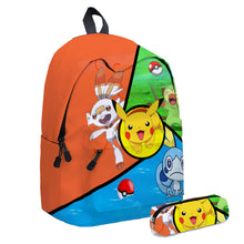 Cargue la imagen en el visor de la galería, compre mochila escolar para niños Pokémon y estuche para lápices