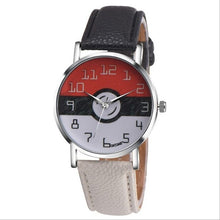 Cargue la imagen en el visor de la galería, compre reloj de pulsera pokemon para mujer con diseño de pokebola