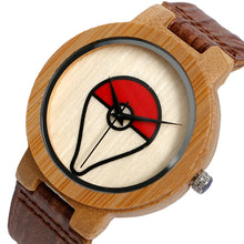 Load the picture into the Gallery Viewer, Buy Pokeball Pokemon Bamboo Wood Wristwatch