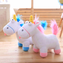 Cargue la imagen en el visor de la galería, compre divertidos unicornios de peluche hechos de felpa esponjosa