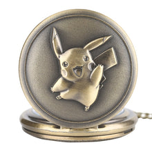 Cargue la imagen en el visor de la galería, compre un reloj de bolsillo Pokemon Pikachu con el diseño de Antken