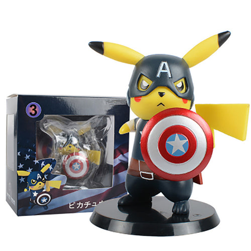 Pikachu Captain America Cosplay Figur kaufen