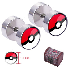 Load the picture into the Gallery Viewer, Buy Pokemon Go Pokeball Stud Earrings - Earrings with Gift Box