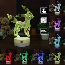 Chargez l'image dans la visionneuse de la galerie, achetez Eevee / Evoli Lampe LED 3D (9 motifs) veilleuse, lampe de table