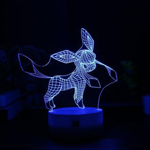 Load the picture into the gallery viewer, buy Eevee / Evoli 3D LED lamp (9 motifs) night light, table lamp