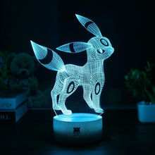 Lade das Bild in den Galerie-Viewer, Eevee / Evoli 3D LED Lampe (9 Motive) Nachtlicht, Tischlampe kaufen
