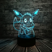 Carica l'immagine nel visualizzatore della galleria, acquista la lampada LED Pokemon Go 3D con cambio colore (luce notturna, lampada da tavolo)