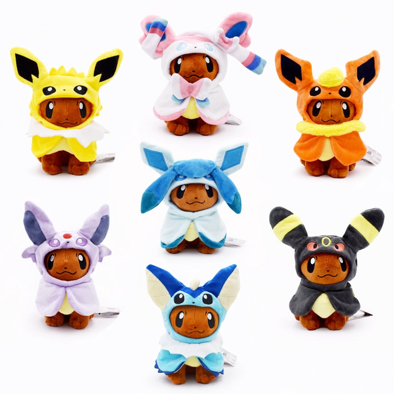 Pokemon Cosplay Set (7 Plüsch Figuren, 19-22cm) kaufen