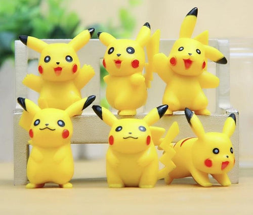 6 Pikachu PVC Pokeball Figuren (ca.4 cm) kaufen