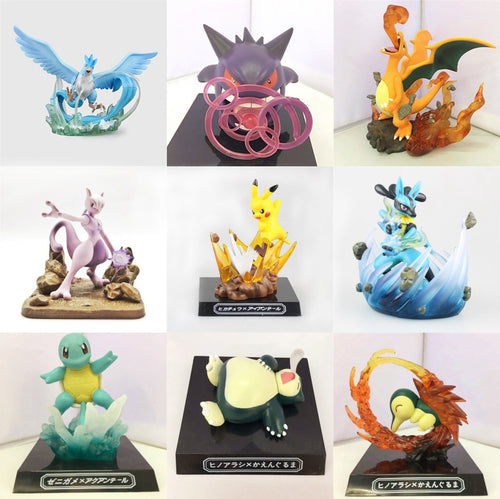 Pokemon Sammel Figuren - (Pikachu Articuno Gengar Charizard Mewtwo Lucario Squirtle Cyndaquil Snorlax) kaufen