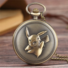 Cargue la imagen en el visor de la galería, compre un reloj de bolsillo Pokemon Pikachu con el diseño de Antken
