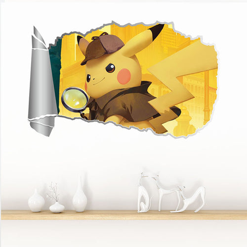 3D Detektiv Pikachu Wand Sticker (60cm*40cm) kaufen
