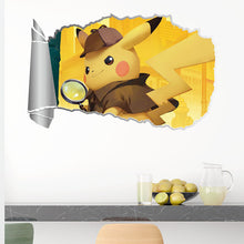 Chargez l'image dans la visionneuse de la galerie, achetez un autocollant mural 3D Detective Pikachu (60 cm * 40 cm)