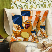 Carga la imagen en el visor de la galería, compra fundas de almohada de Pokémon (Pikachu, Charmander, Charizard, Bulbasaur)